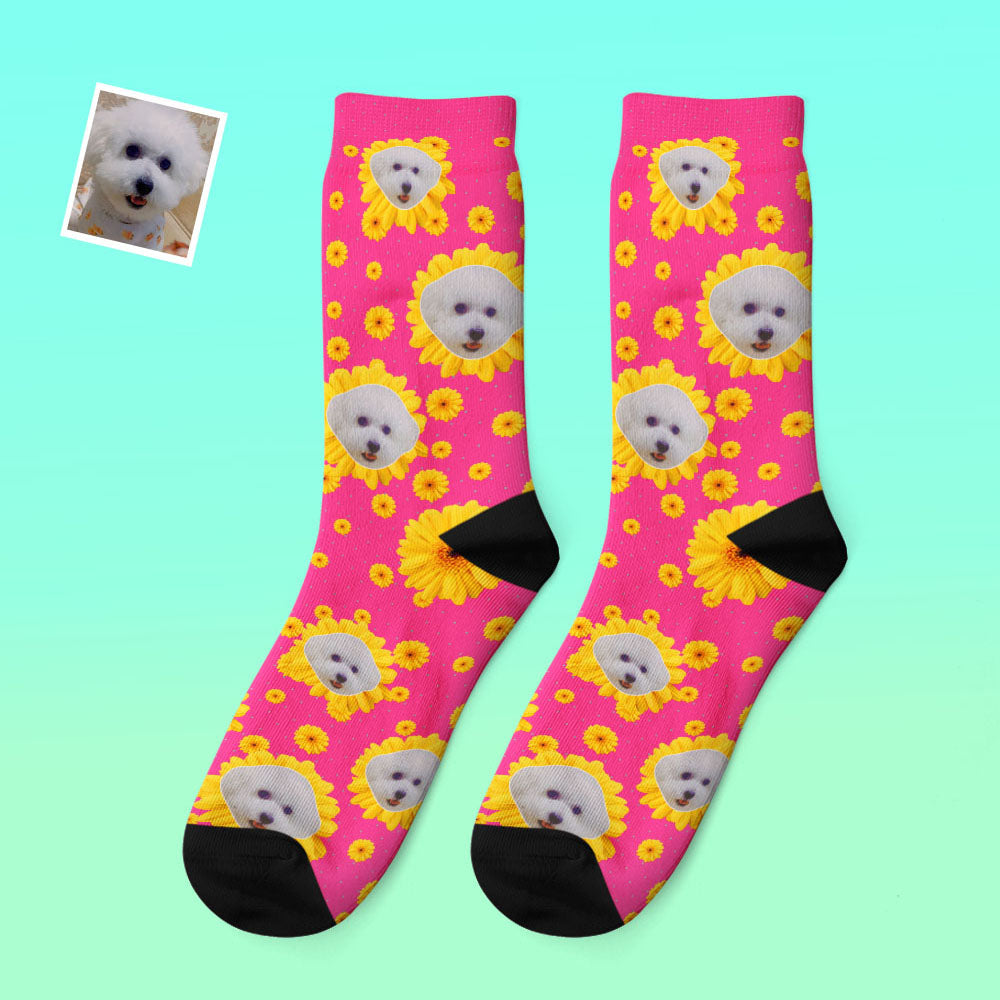 Custom Dog Face Socks – Warm & Thick Personalized Winter Gift