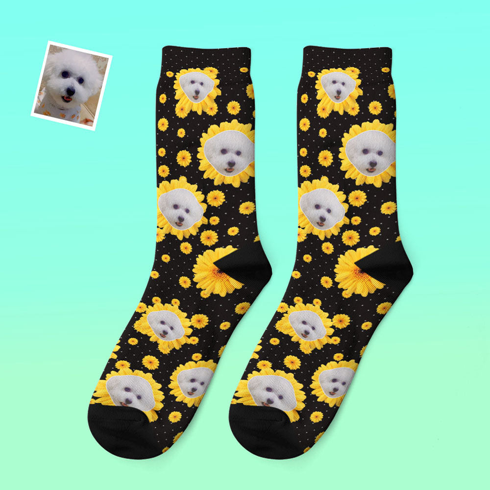 Custom Dog Face Socks – Warm & Thick Personalized Winter Gift