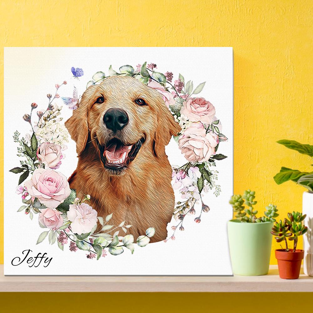 Personalized Dog Photo Mini Canvas Art – Custom Tabletop Décor