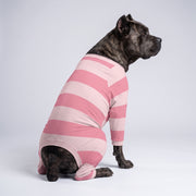 Classic Pink Stripe Girl Dog Pajamas for Small and Big Dogs