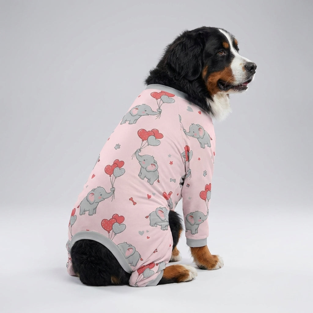 Sweet Elephant Girl Dog Pajamas for Small and Big Dogs