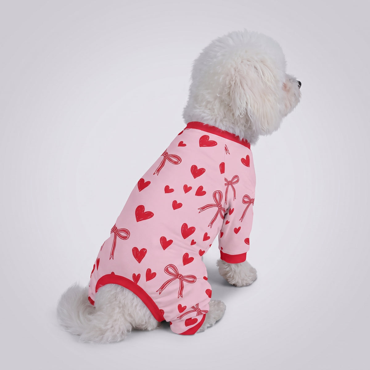 Sweetheart Bow Girl Dog Pajamas for Small and Big Dogs