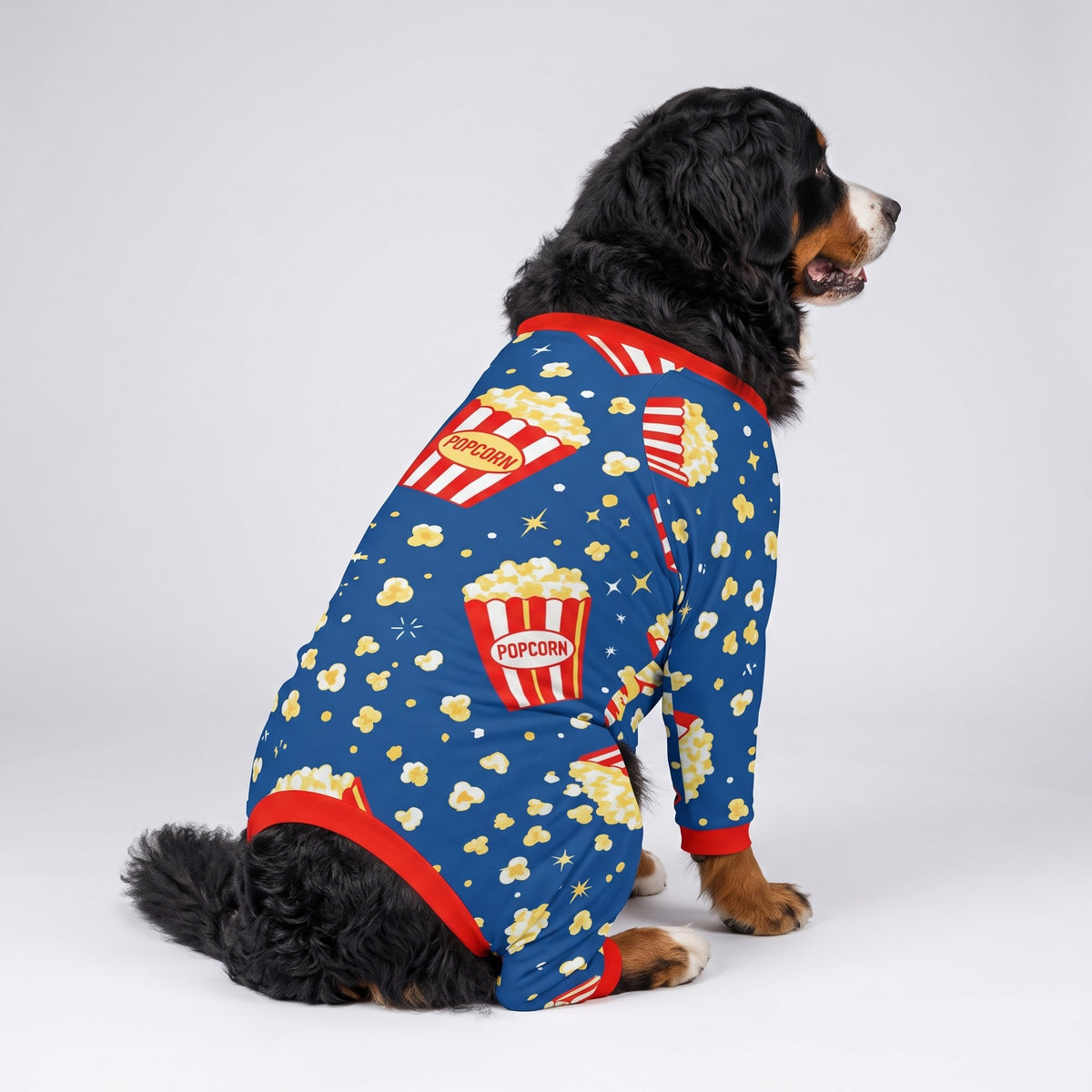 Movie Popcorn Boy Dog Pajamas for Small and Big Dogs