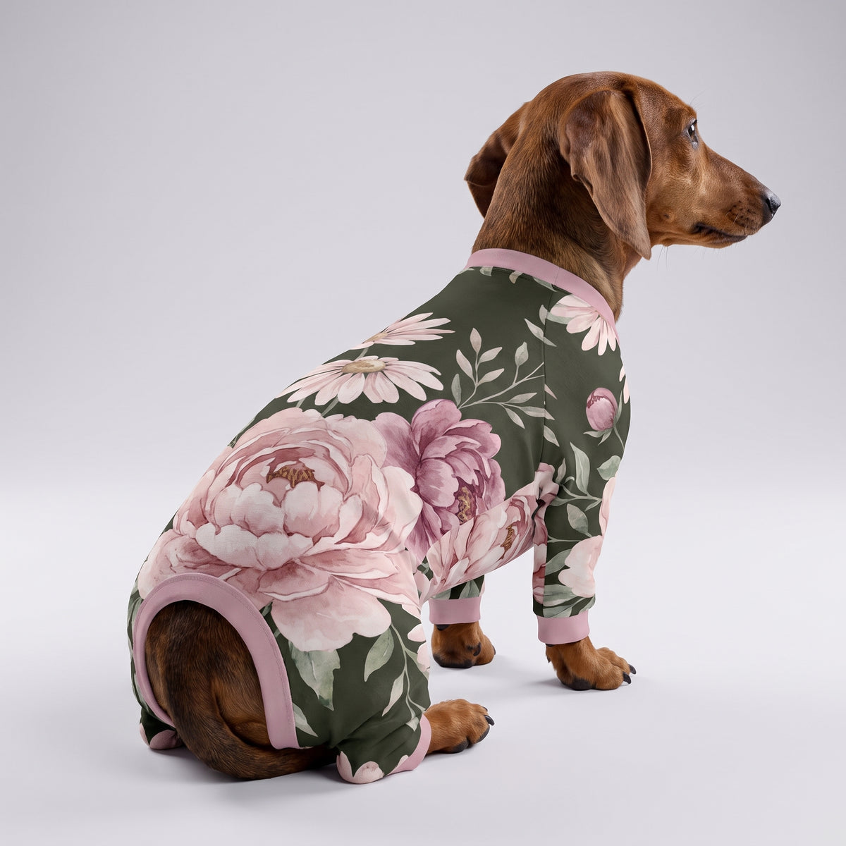 Sweet Floral Girl Dog Pajamas for Small and Big Dogs