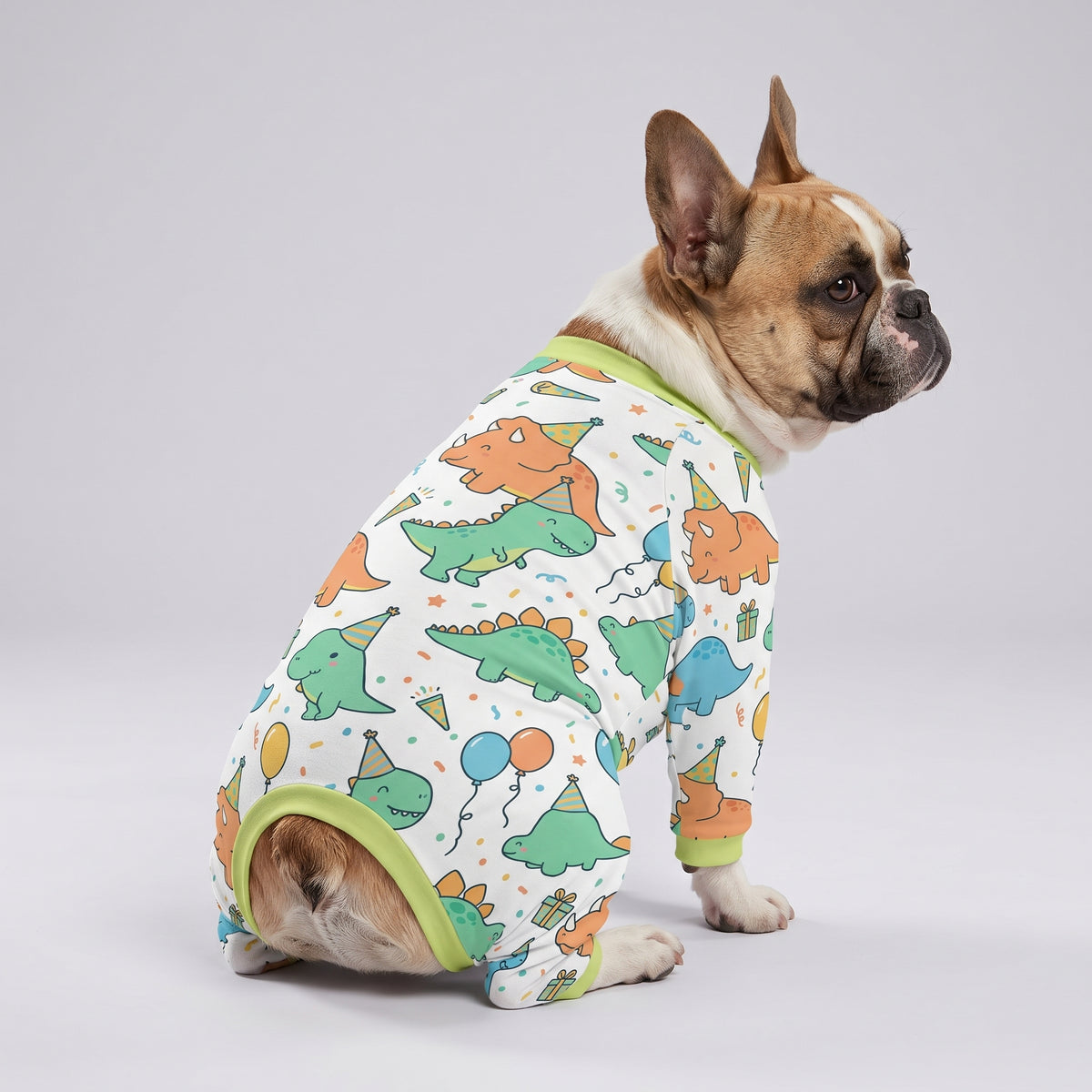 Party Dinosaur Boy Dog Pajamas for Small and Big Dogs