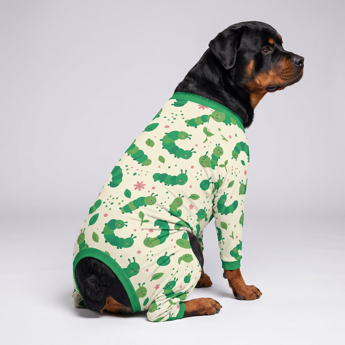 Green Caterpillar Boy Dog Pajamas for Small and Big Dogs