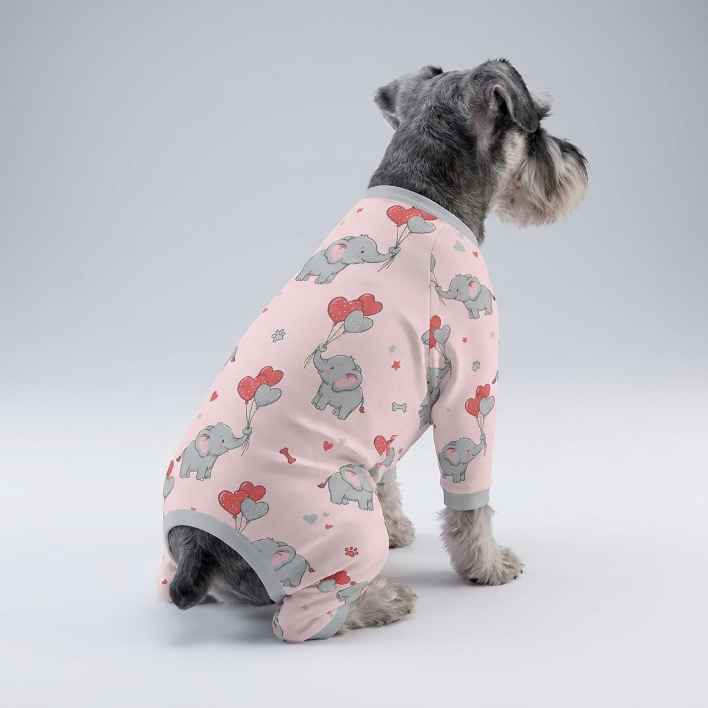 Sweet Elephant Girl Dog Pajamas for Small and Big Dogs