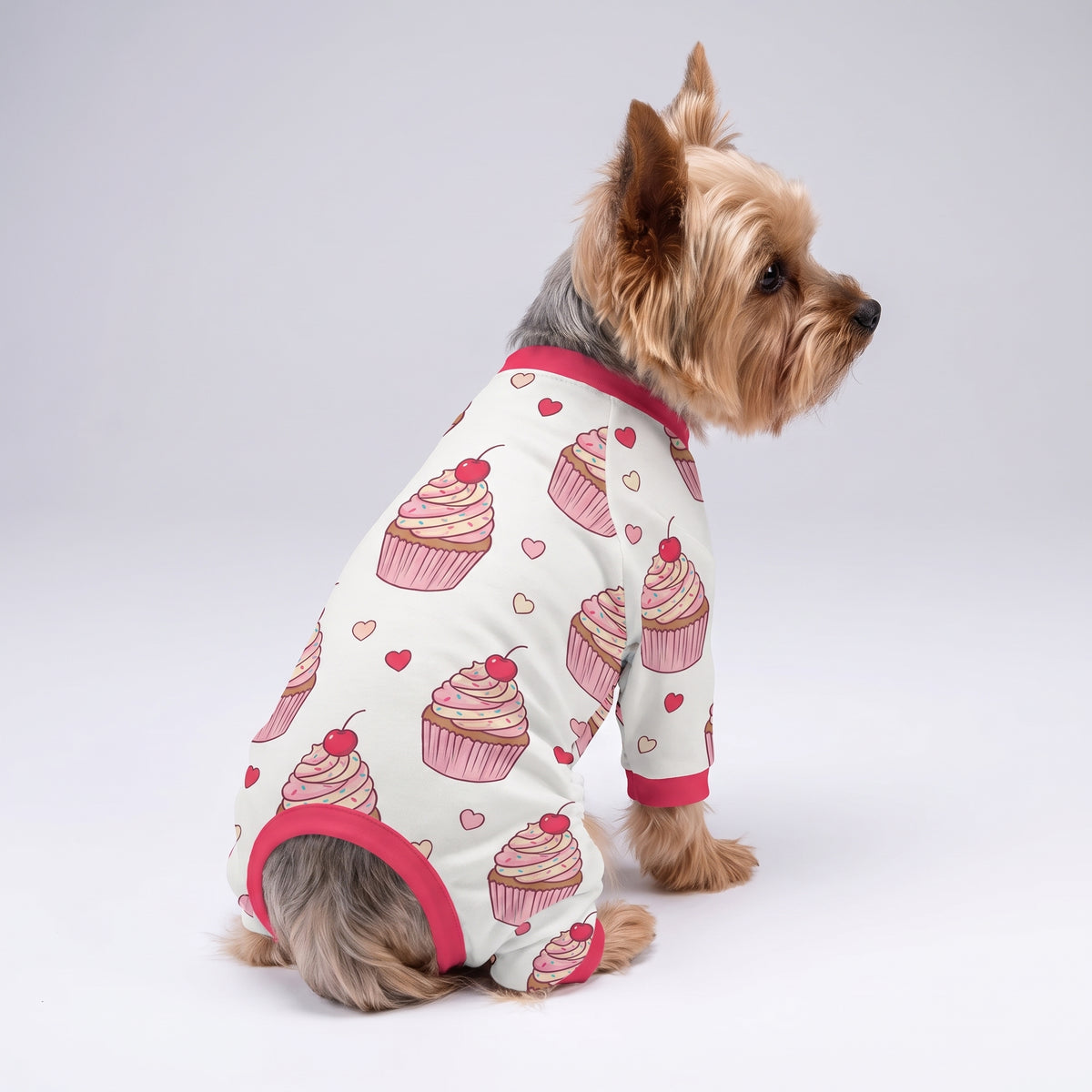 Sweet Cupcake Girl Dog Pajamas for Small and Big Dogs