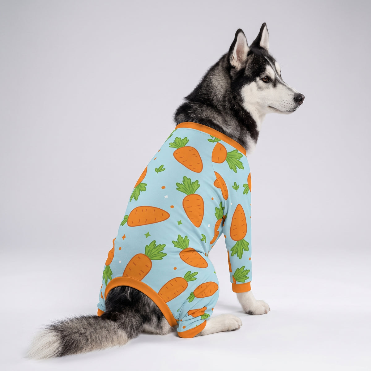 Playful Carrot Boy Dog Pajamas for Small and Big Dogs