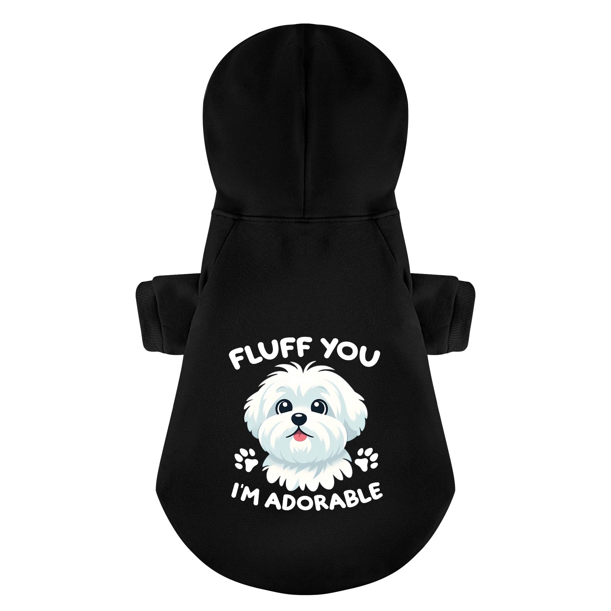 Cute Maltese in custom dog hoodie