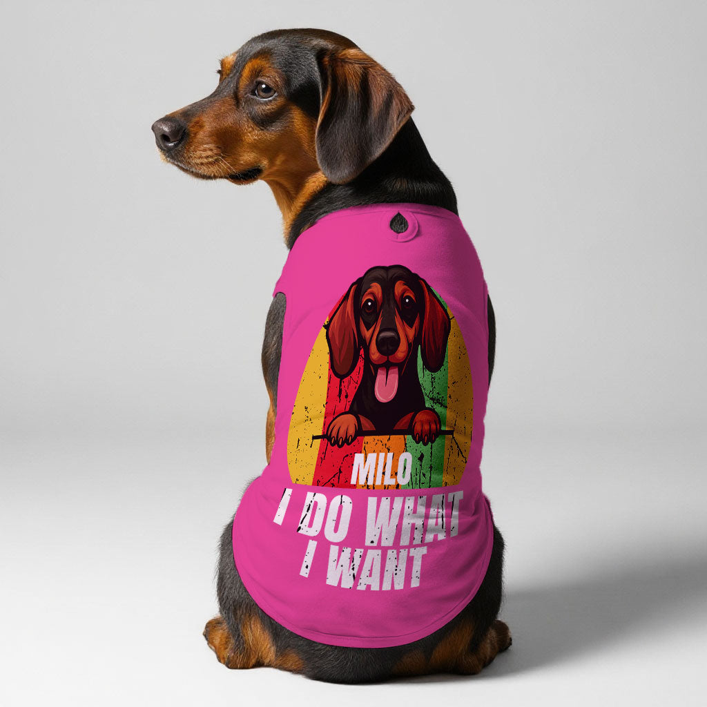 I DO WHAT I WANT – Personalized Shirt with Your Dog’s Name and Breed – Dog Shirt