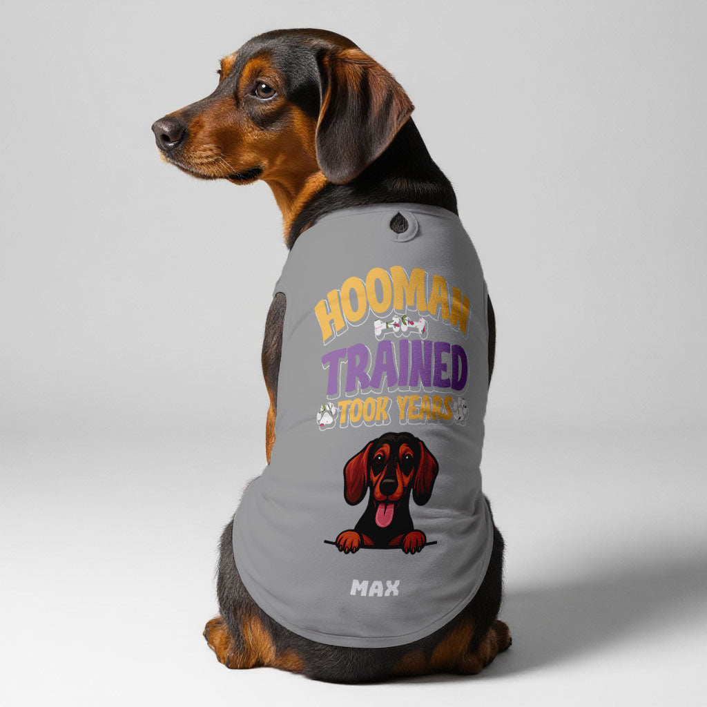 Hooman Trained – Personalized Shirt with Your Dog’s Name and Breed – Dog Shirt