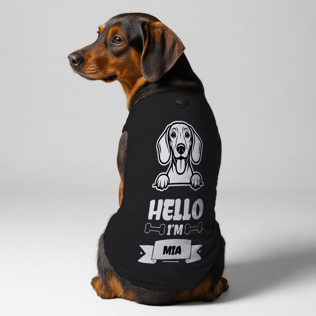 HELLO – Personalized Shirt with Your Dog’s Name and Breed – Dog Shirt