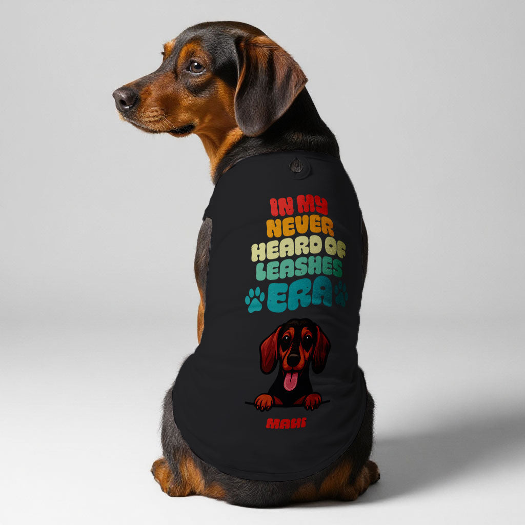 Leashes Era – Personalized Shirt with Your Dog’s Name and Breed – Dog Shirt