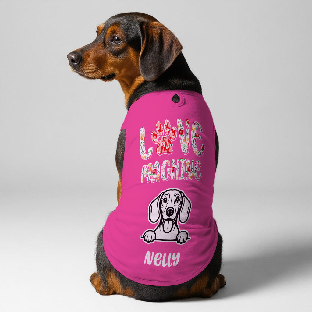 Love Machine – Personalized Shirt with Your Dog’s Name and Breed – Dog Shirt