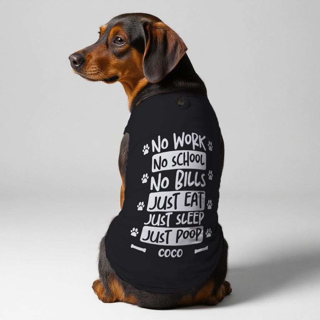 No Work – Custom Personalized Dog Shirts with Name