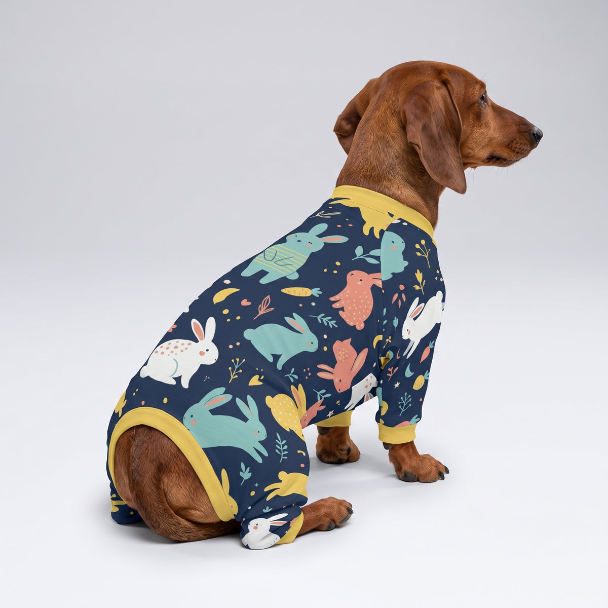 Playful Bunny Boy Dog Pajamas for Small and Big Dogs
