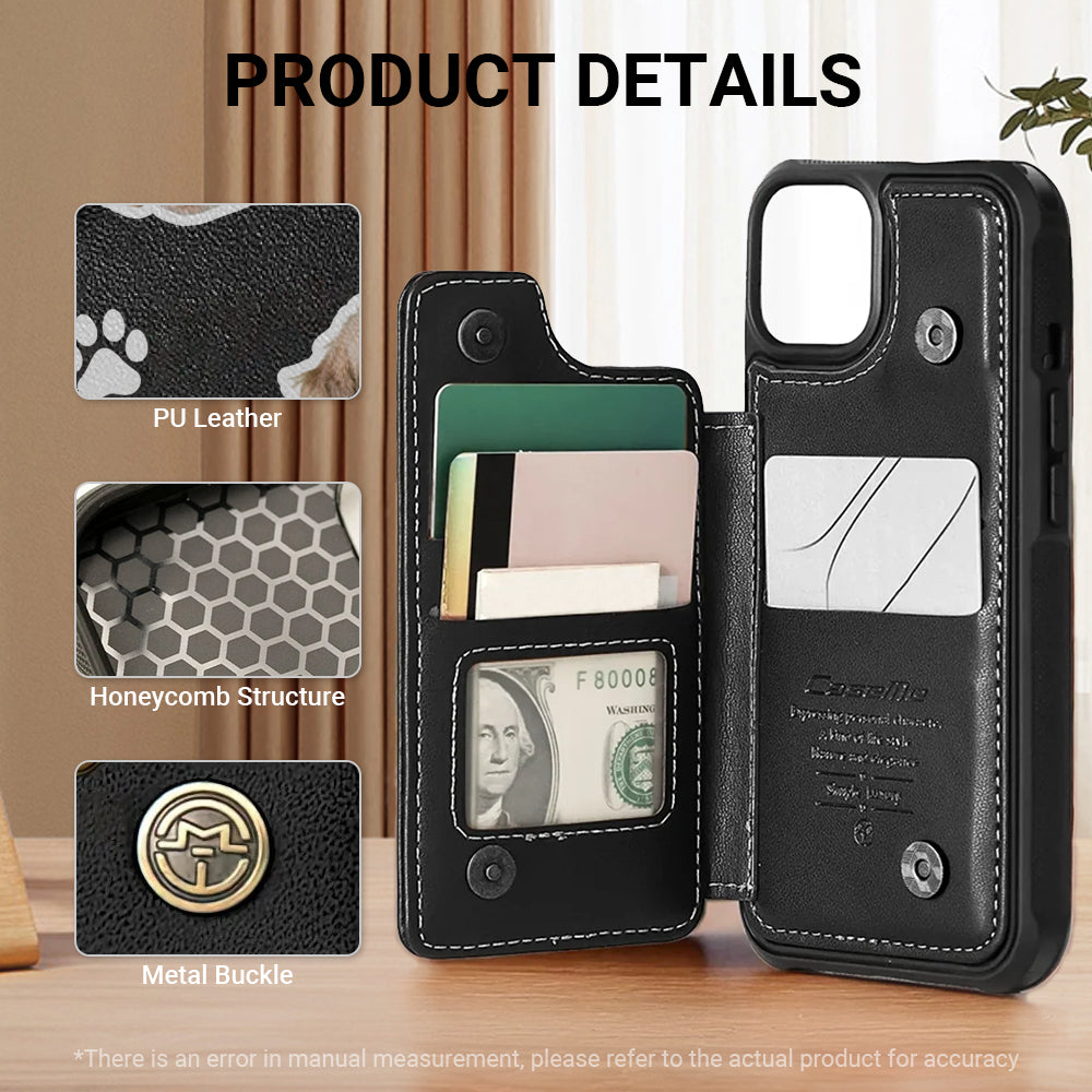 Ieland - Personalized  Leather Wallet Case  for iPhone & Samsung
