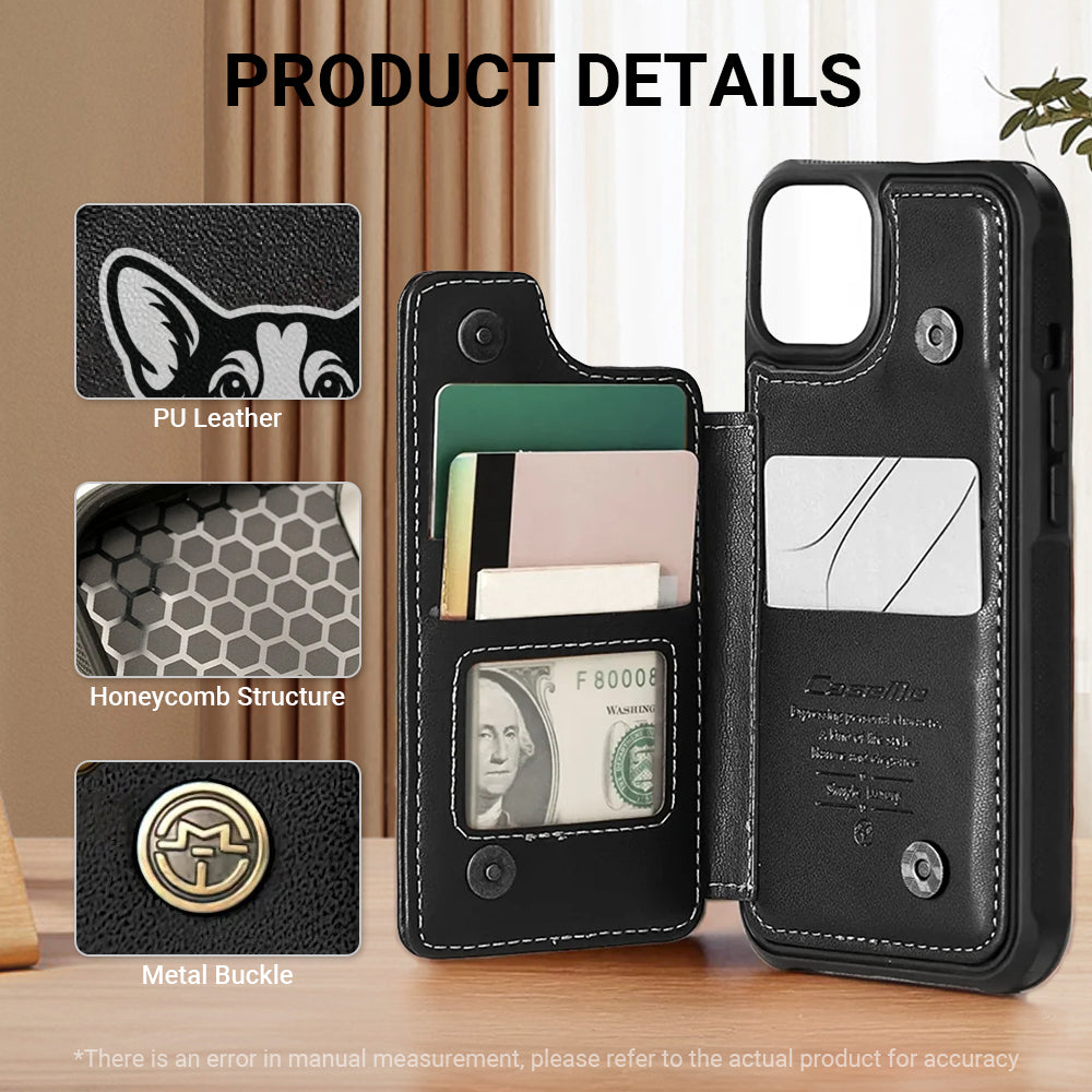 Victor - Personalized  Leather Wallet Case  for iPhone & Samsung