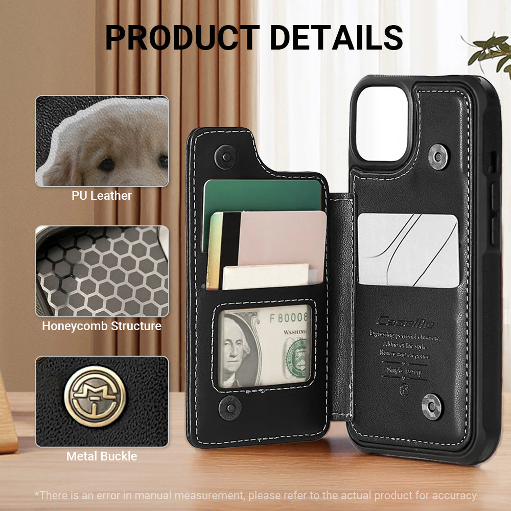 Rocky - Personalized  Leather Wallet Case  for iPhone & Samsung