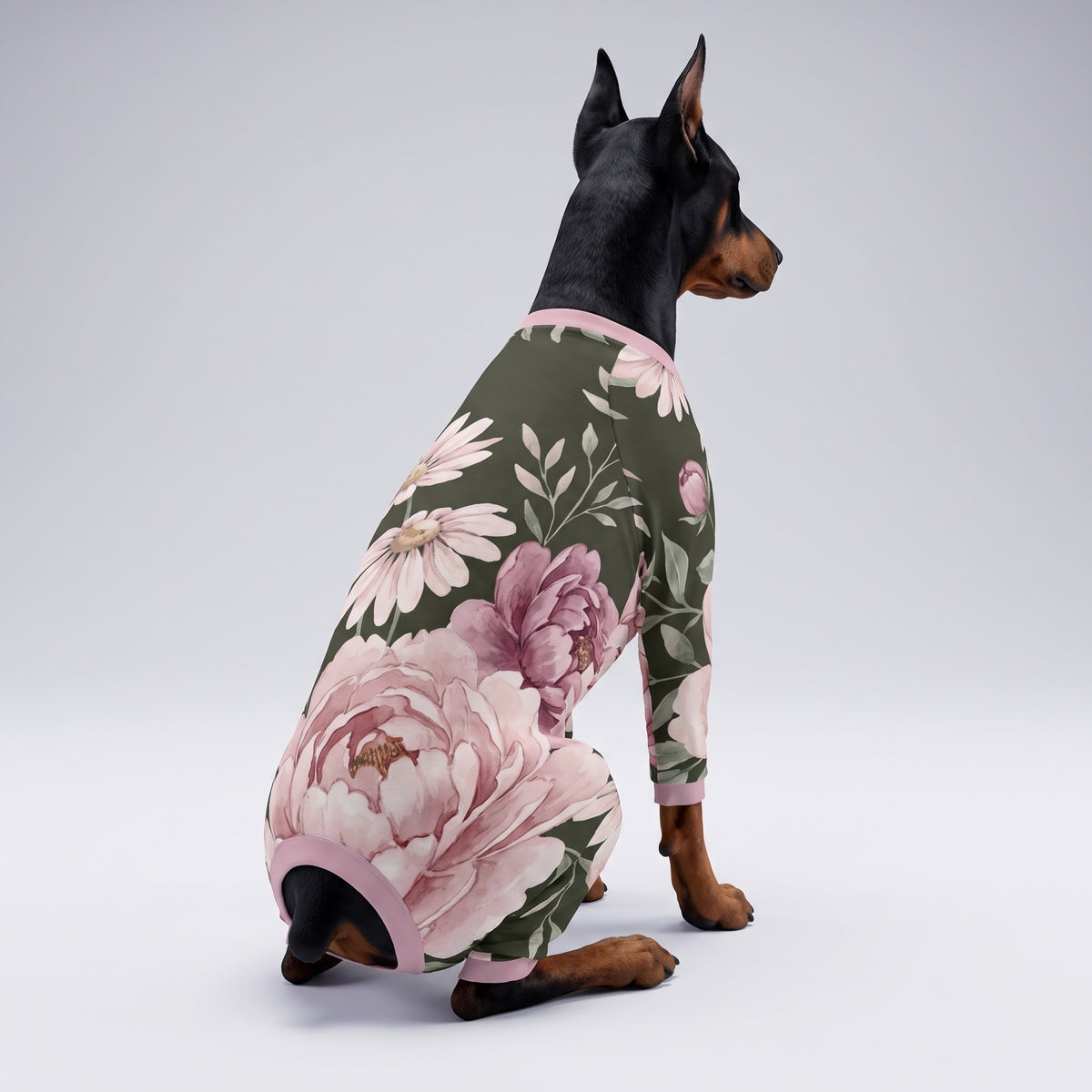 Sweet Floral Girl Dog Pajamas for Small and Big Dogs
