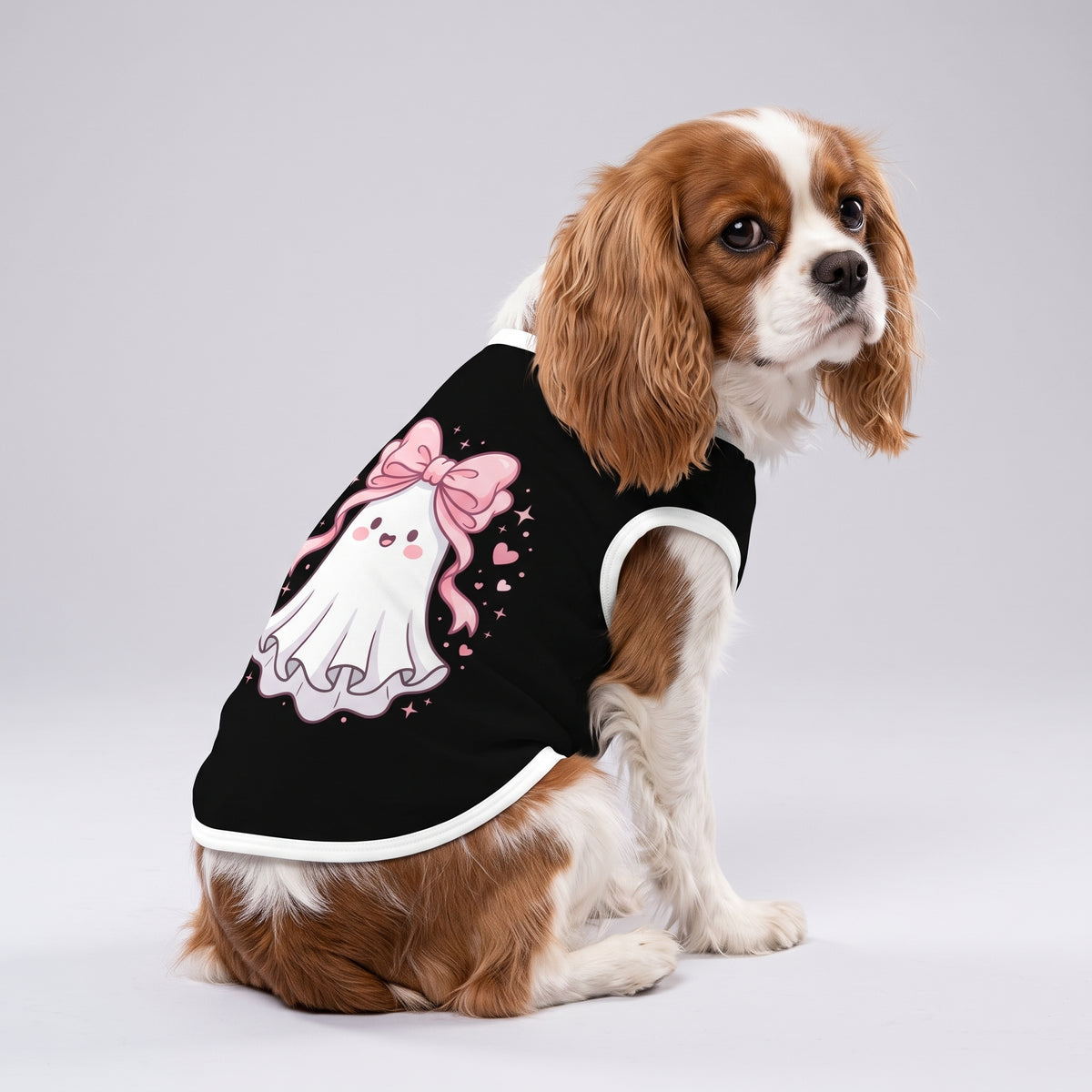 Pink Bow Ghost Small Dog Shirt