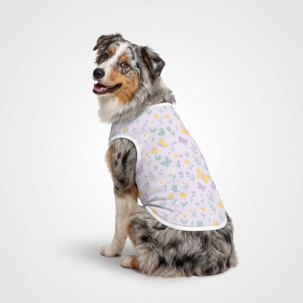 Pastel Butterfly Meadow Big Dog Shirt