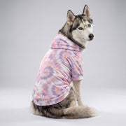 Pastel Swirl Tie-Dye Matching Dog Hoodie for Small and Big Dogs