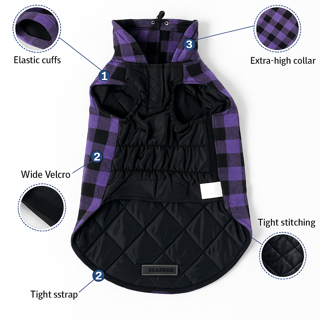 Double-Sided Windproof Dog Coat