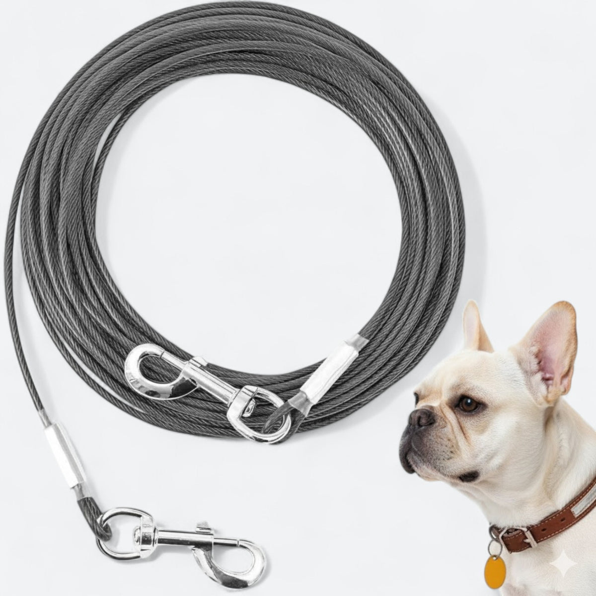 Wire Rope Dog Extended Steel Wire Rope Dog Leash