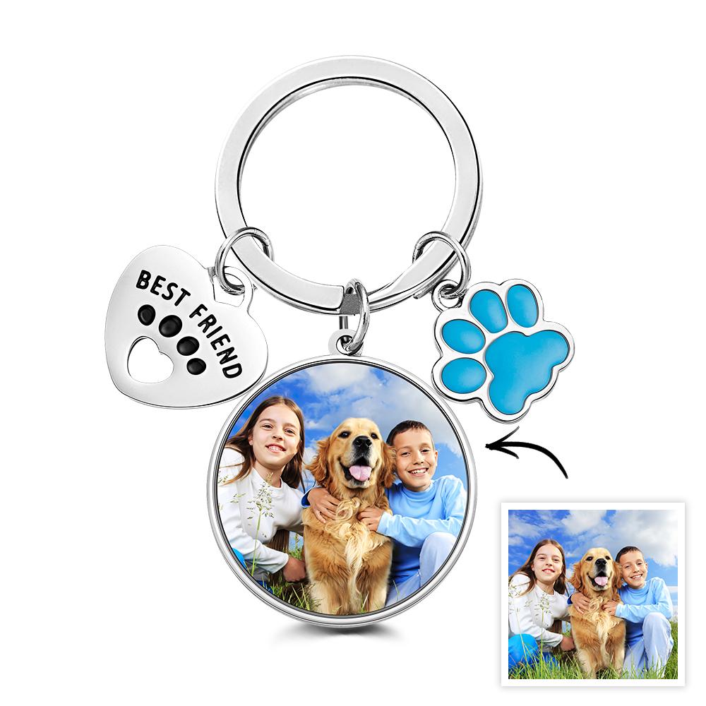 Custom Photo Keychain – Personalized Gift for Best Friends & Dog Lovers