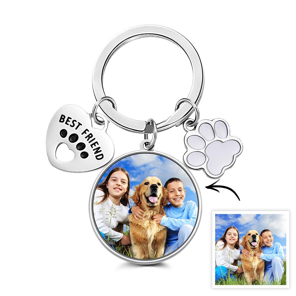 Custom Photo Keychain – Personalized Gift for Best Friends & Dog Lovers