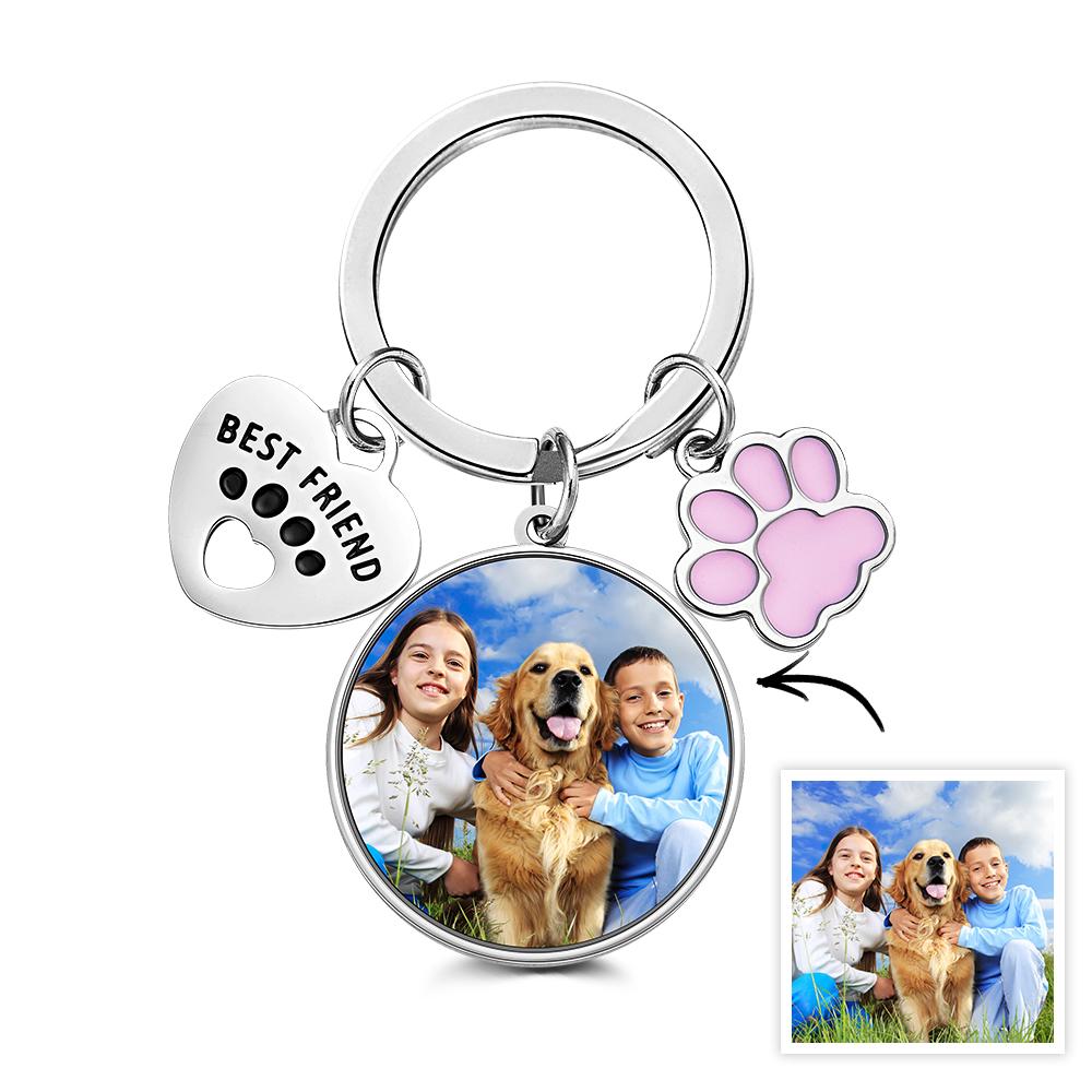 Custom Photo Keychain – Personalized Gift for Best Friends & Dog Lovers