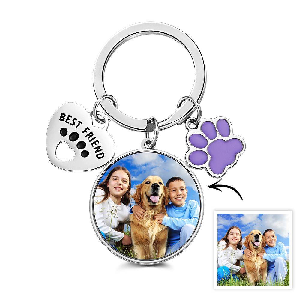 Custom Photo Keychain – Personalized Gift for Best Friends & Dog Lovers