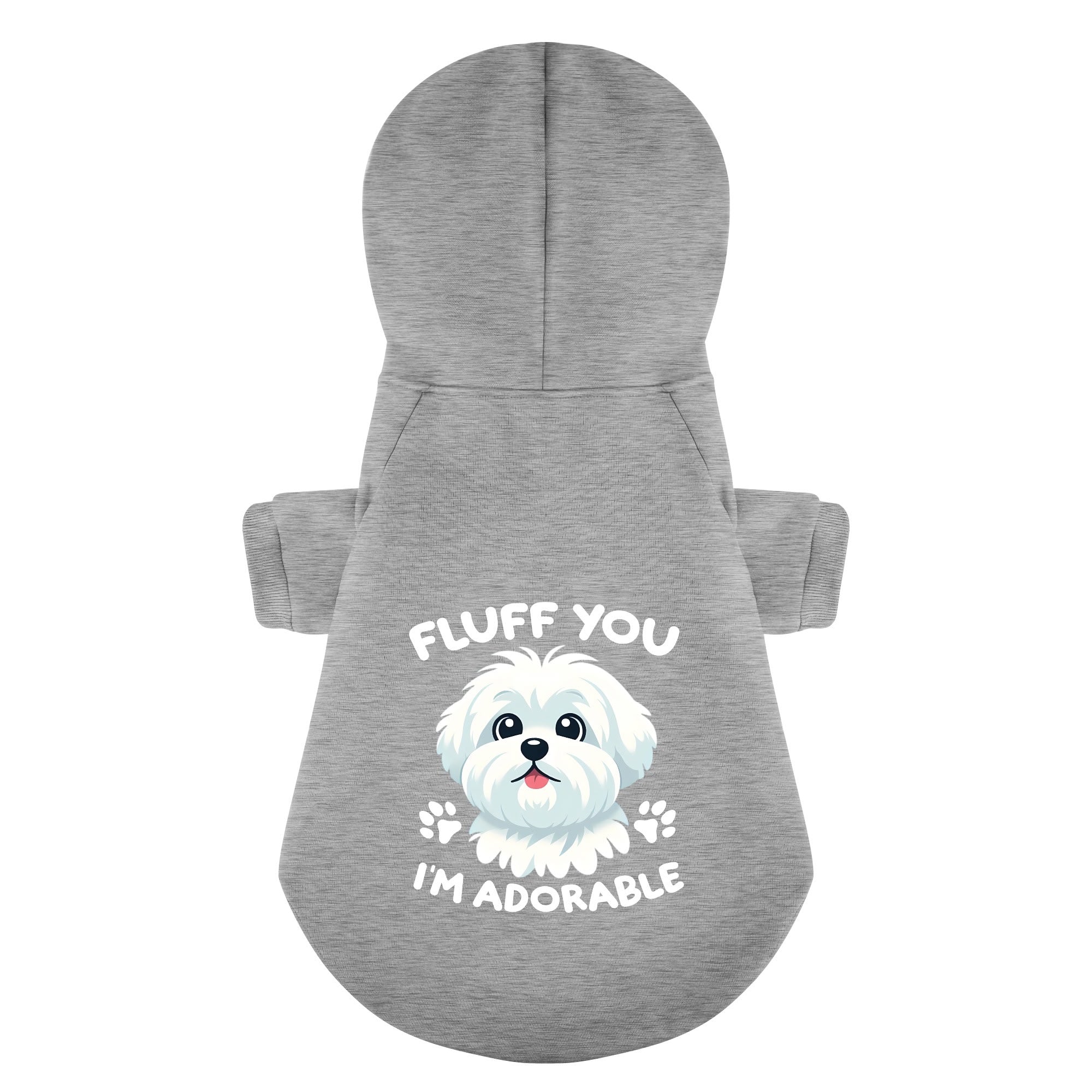 Fluff You hoodie design for Maltese pup