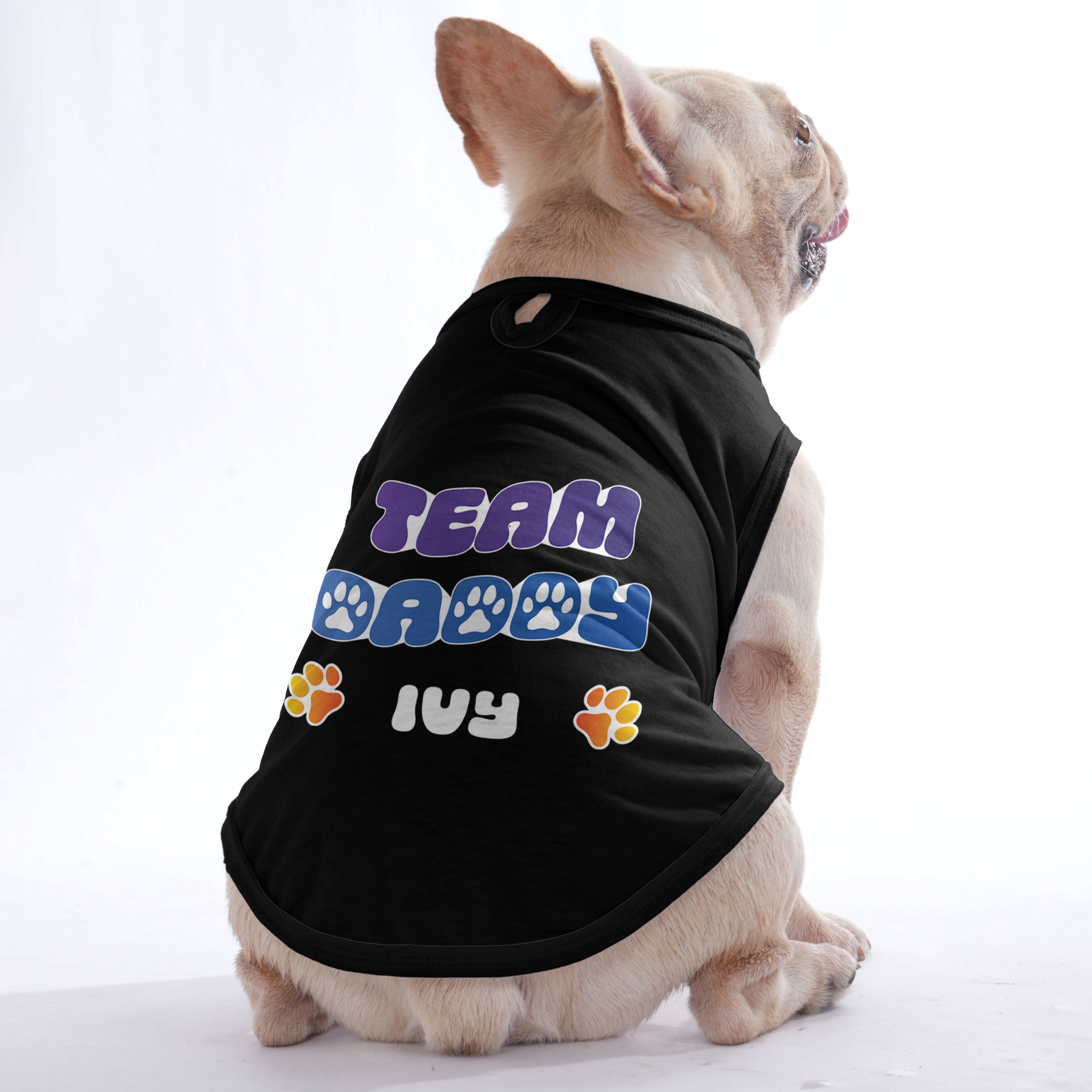 Team mommy –Personalized Shirt with Your Dog’s Name and "Mommy" or "Daddy"  – Dog Shirt
