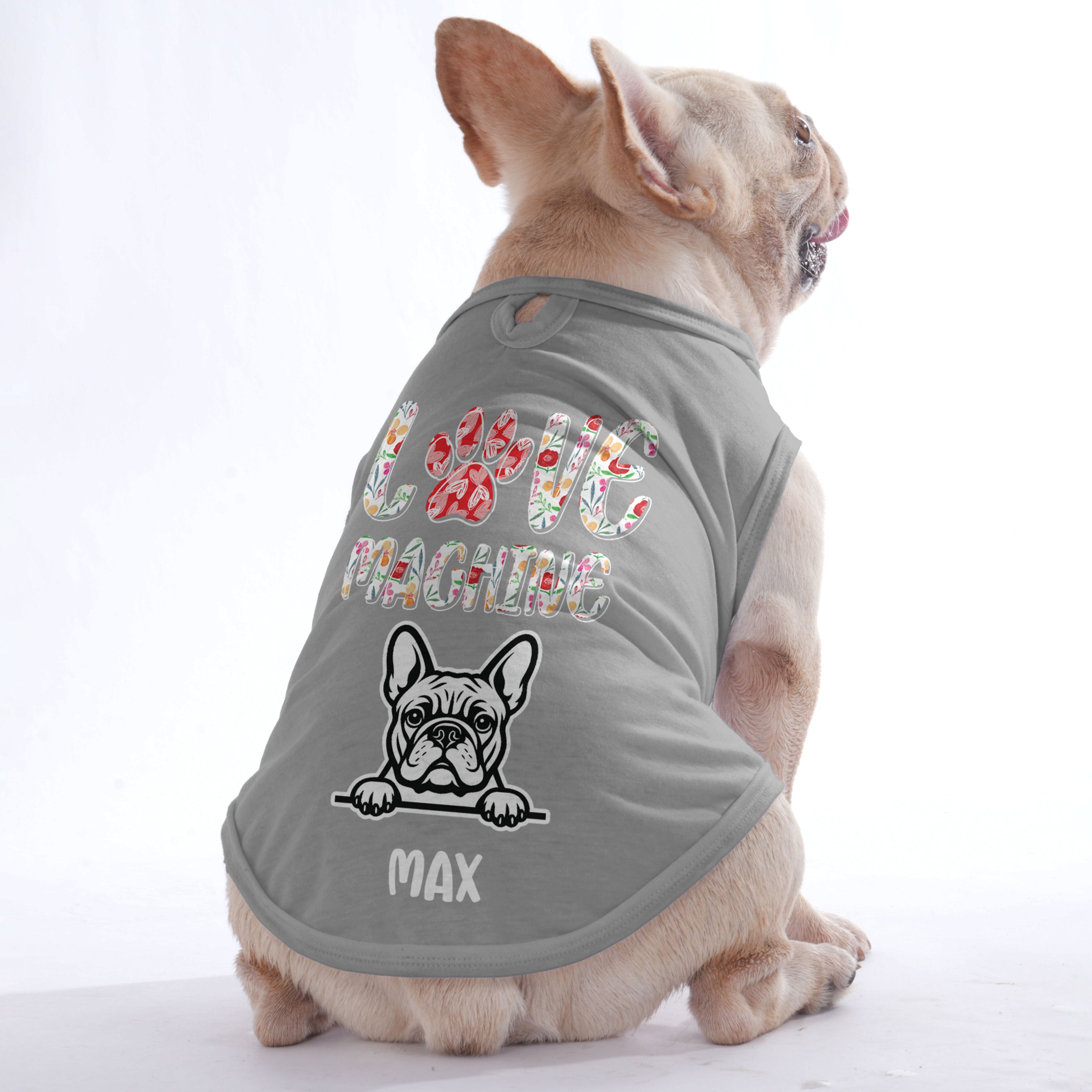 Love Machine – Personalized Shirt with Your Dog’s Name and Breed – Dog Shirt