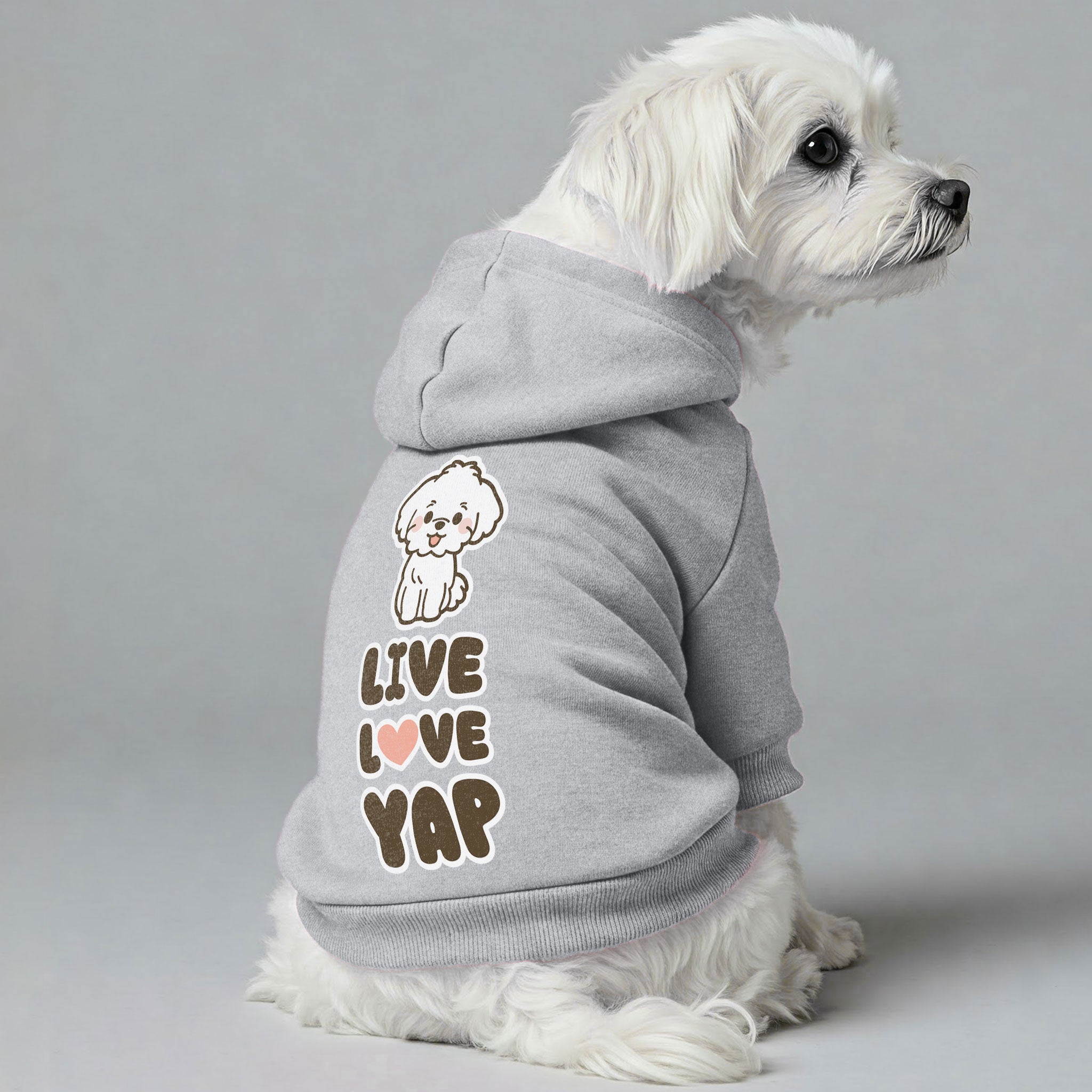 Live, Love, Yap - Maltese Dog Hoodie