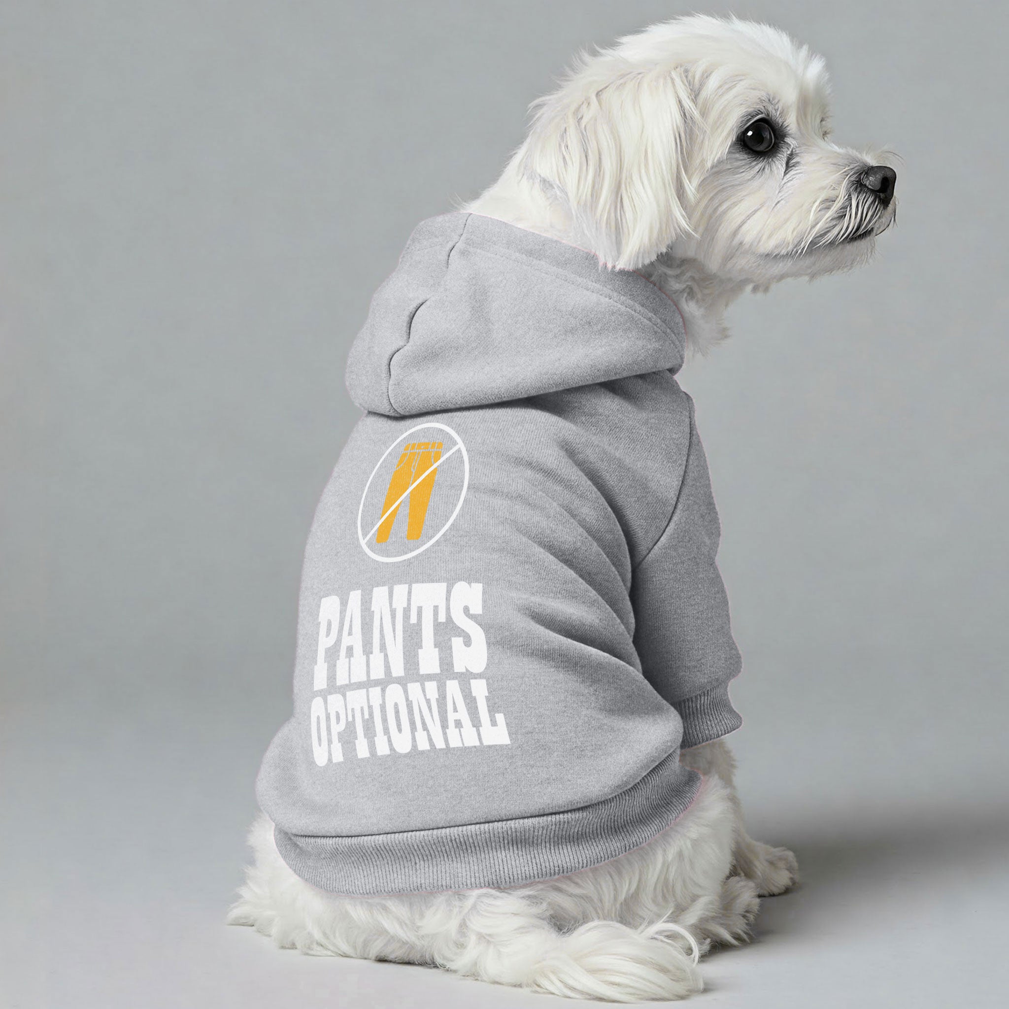 PANTS OPTIONAL - Maltese Dog Hoodie