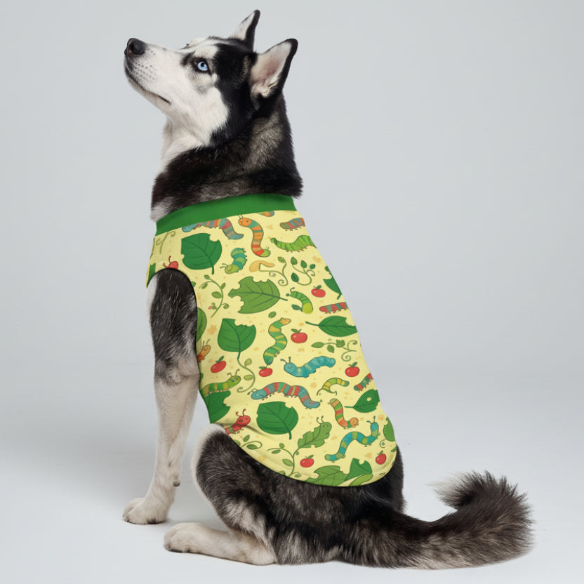 Cute Caterpillar Big Dog Fleece Vest