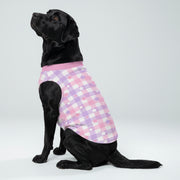 Pastel Star Plaid Big Dog Fleece Vest