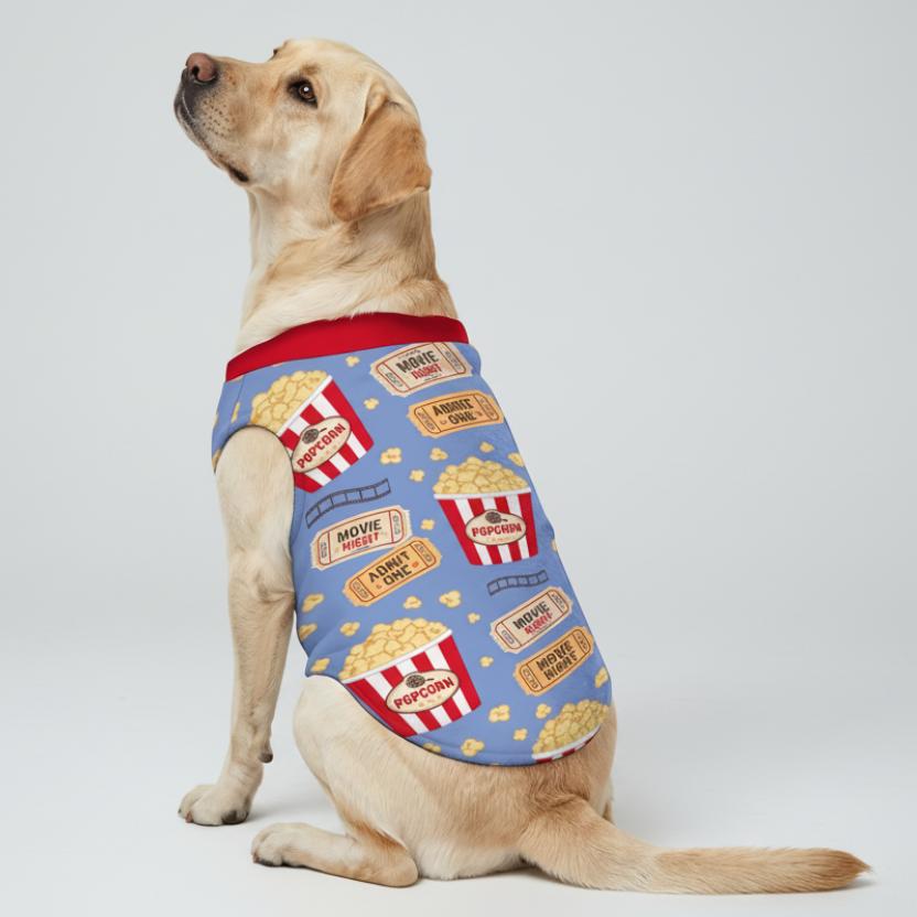 Movie Night Big Dog Fleece Vest