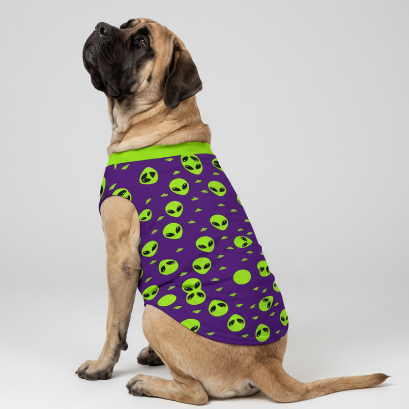 Neon Alien Big Dog Fleece Vest