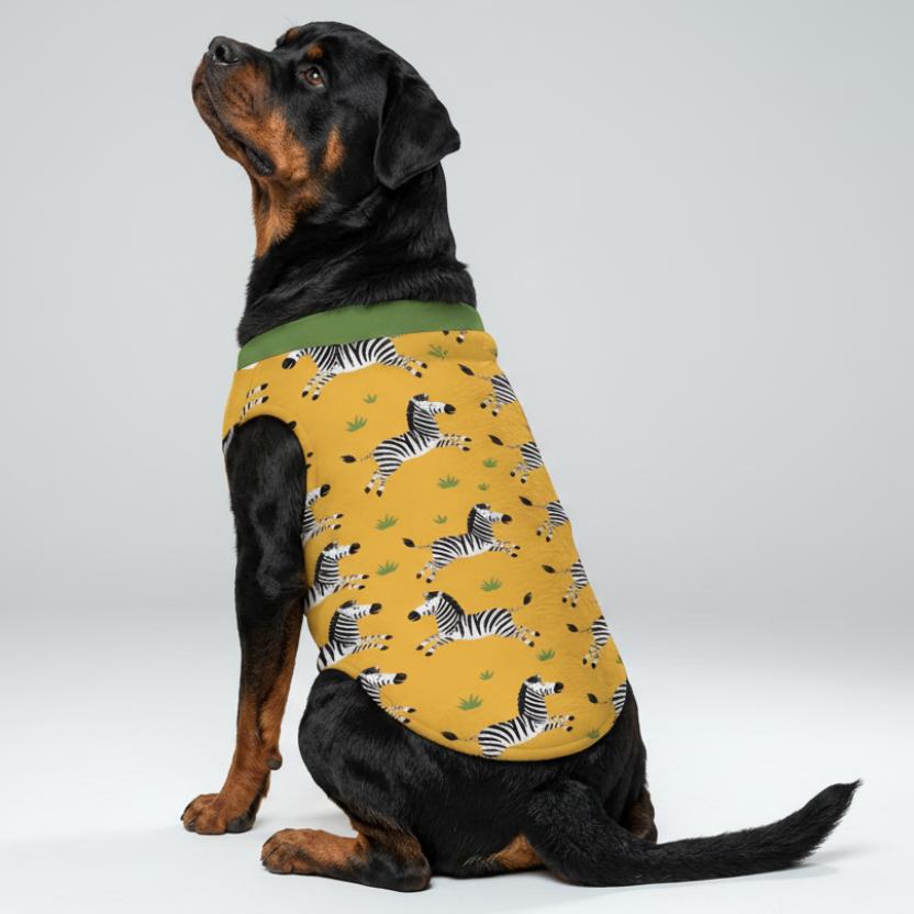 Safari Zebra Big Dog Fleece Vest