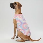 Pastel Tie Dye Big Dog Fleece Vest