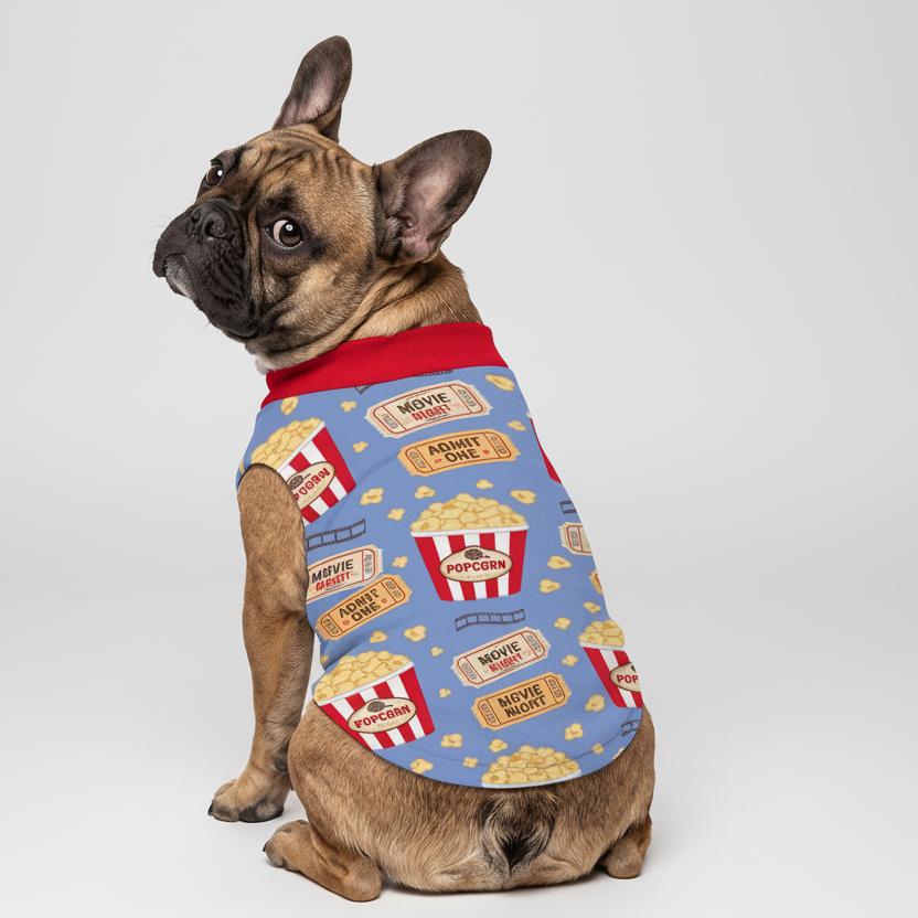 Movie Night Small Dog Fleece Vest