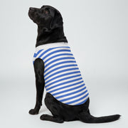 Blue Striped Big Dog Fleece Vest