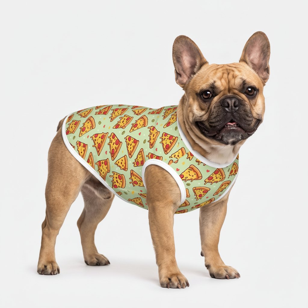 Happy Pizza Slices Small Dog Shirt