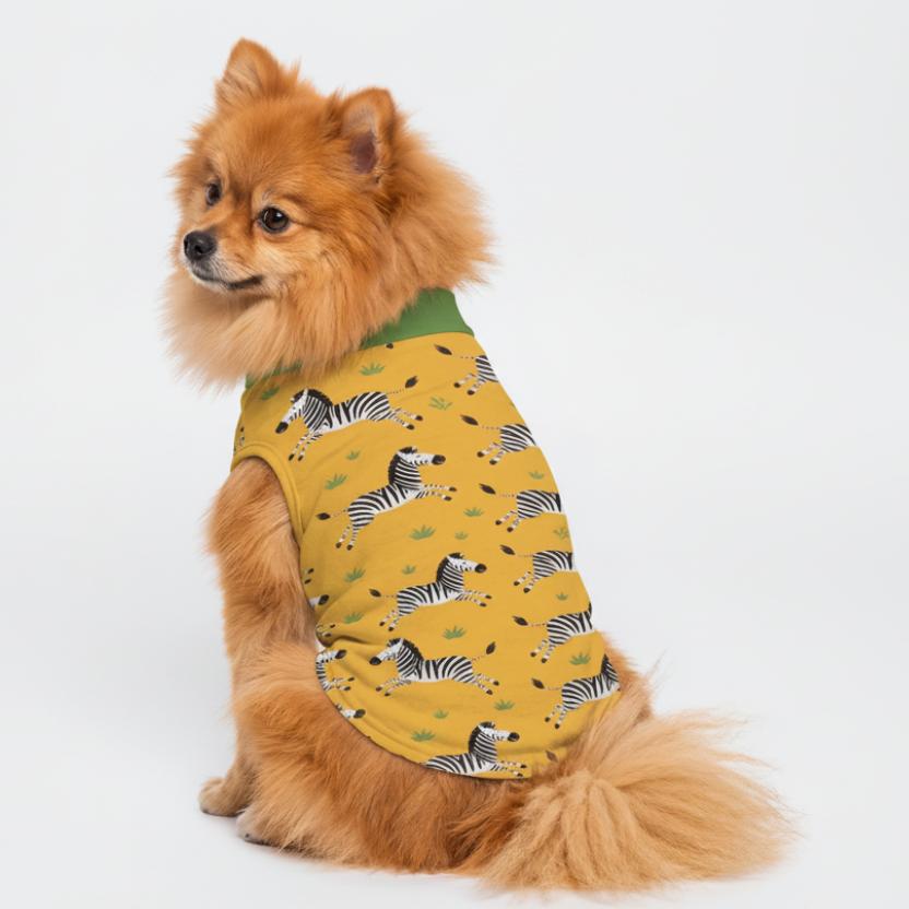 Safari Zebra Small Dog Fleece Vest