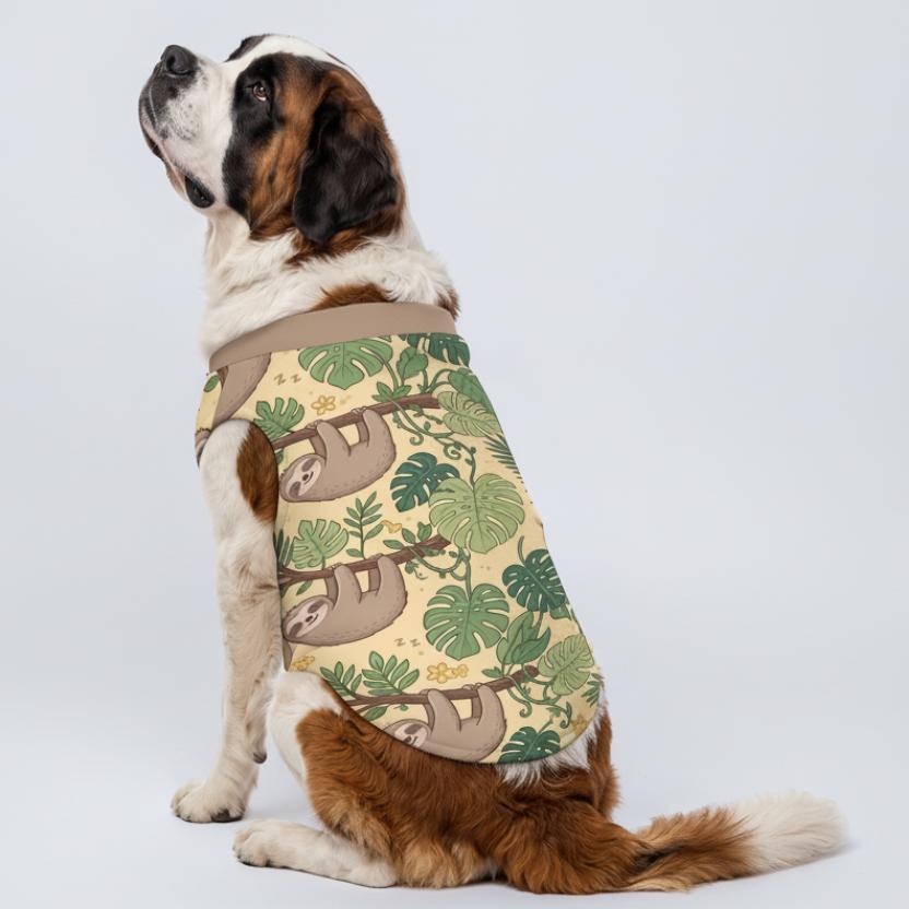 Sleeping Sloth Big Dog Fleece Vest